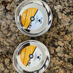 2 small 1.75 stainless steel pet bowls (new)